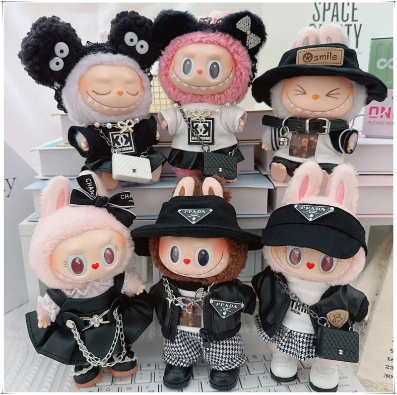17cm Mini Doll Clothes Outfit Clothes Glasses 17cm Labubu II Dolls Clothes Doll Accessories Cultivate Sitting Party Game Toys - Image 16